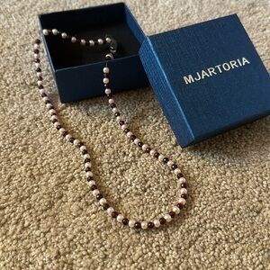 Beaded gemstone necklace from India